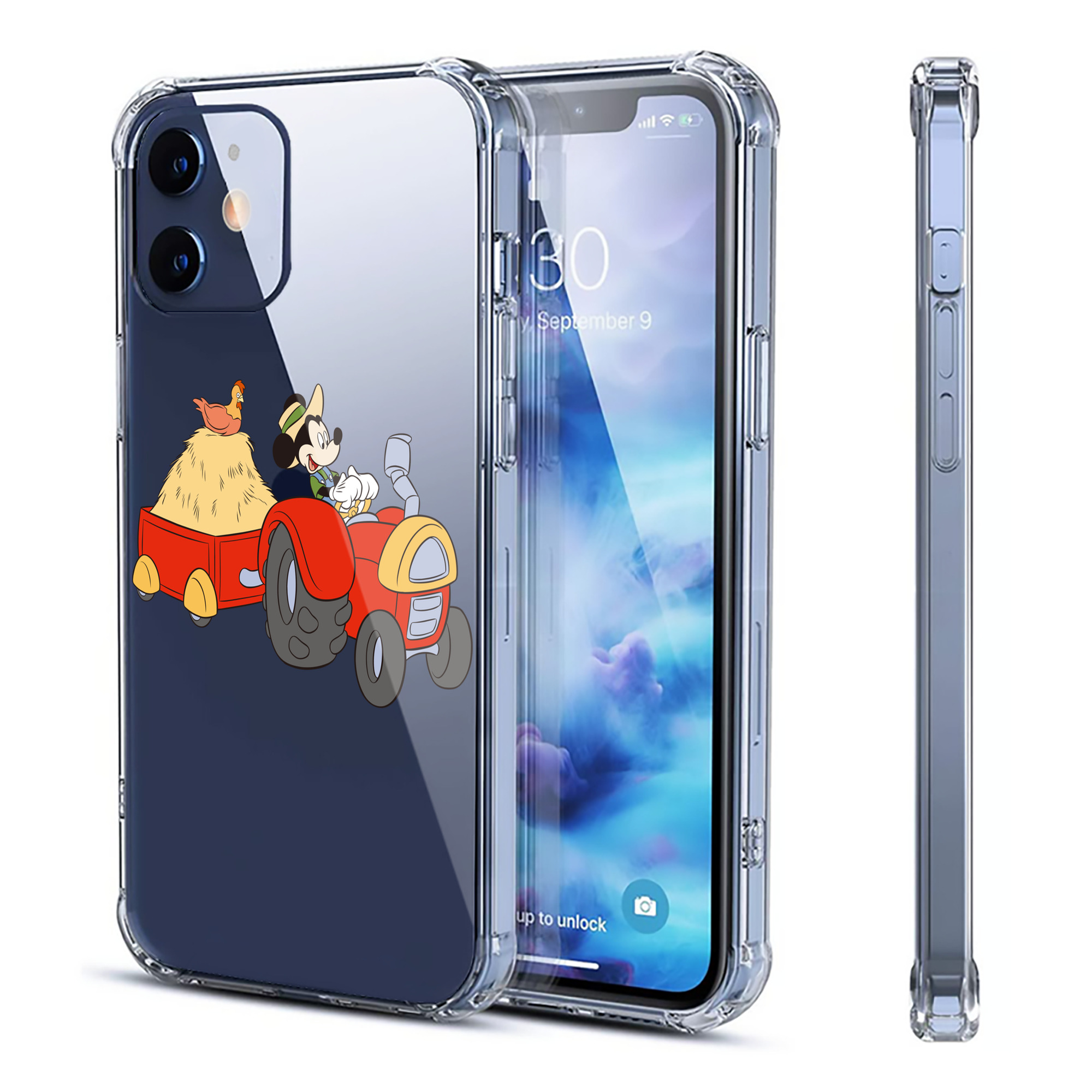 （画像用） ミッキーマウス Mickey Mouse 【iPhone 12シリーズ対応】透明スマホケース（クリアソフトケース）